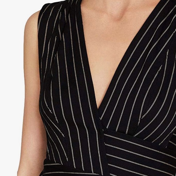 Striped V-Neck Peplum Top - Picture 2 of 4